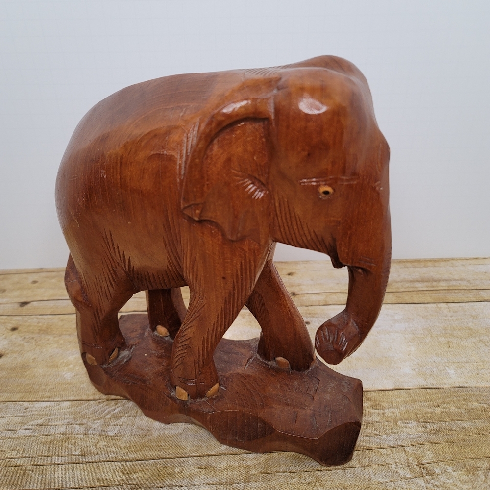 Hand Carved Wooden Elephant Thailand